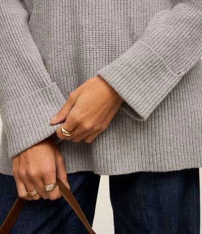 Suéter Alargado en Punto con Traspasado en la Espalda 3