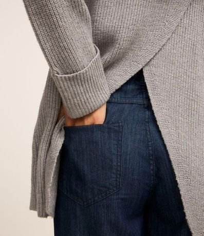 Suéter Alargado en Punto con Traspasado en la Espalda 4