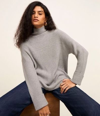 Suéter Alargado en Punto con Traspasado en la Espalda 6