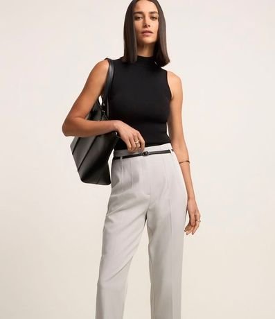 Pantalón Zanahoria Sastrería con Cinturón Hebilla