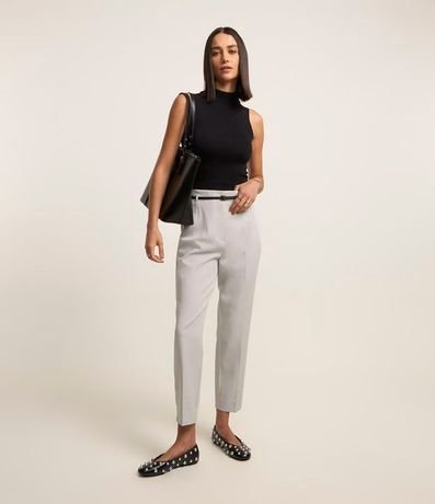 Pantalón Zanahoria Sastrería con Cinturón Hebilla 2