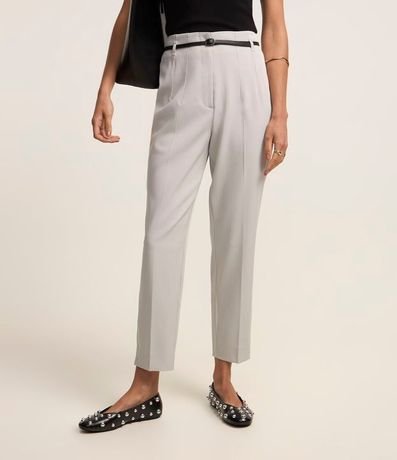 Pantalón Zanahoria Sastrería con Cinturón Hebilla 3