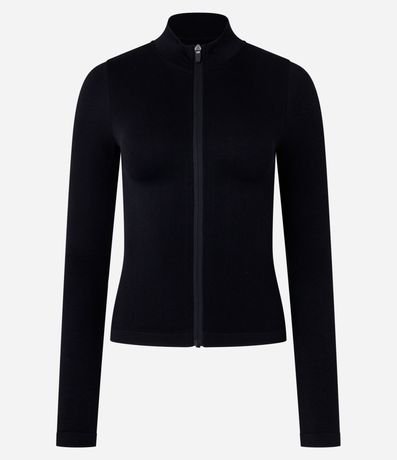 Campera Deportiva Seamless con Cuello Alto 4