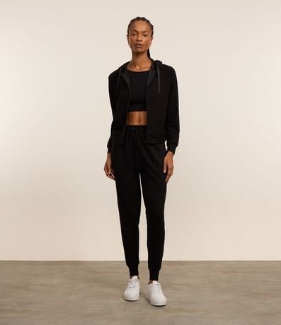 Pantalón Jogger Deportivo en Microfibra con Cintura Elástica
