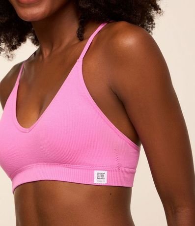 Soutien Top sin Copa en Microfibra con Textura Acanalada 4