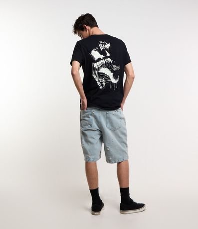 Remera Regular en Algodón con Estampa Venom