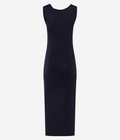 Vestido Recto Midi sin Manga en Poliamida con Torcido 7
