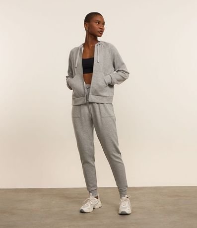 Pantalón Jogger Deportivo en Microfibra con Cintura Elástica