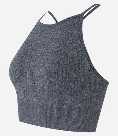 Top Deportivo de Bretel Seamless con Textura Acanalada 5