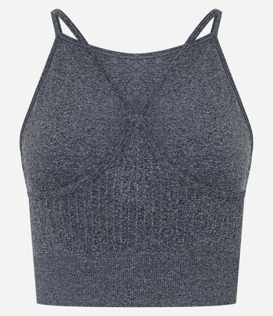 Top Deportivo de Bretel Seamless con Textura Acanalada 6
