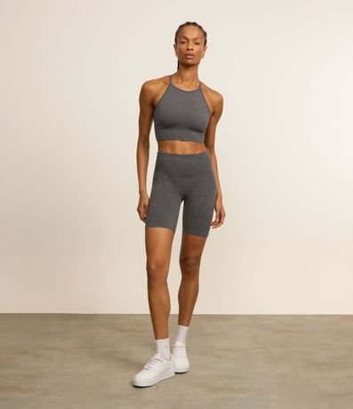 Top Deportivo de Bretel Seamless con Textura Acanalada 2