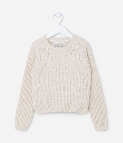 Suéter Infantil en Punto con Textura - Talle 5 a 14 años