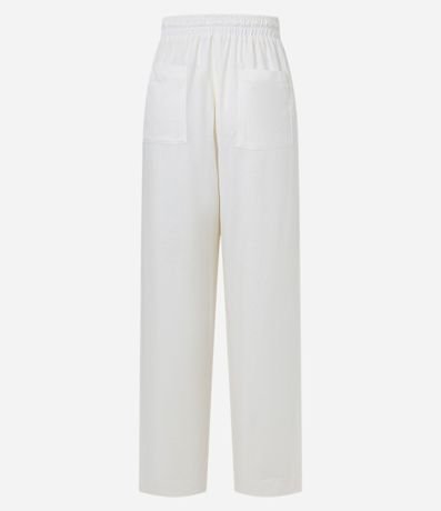 Pantalón en Viscosa y Lino con Lazo en la Cintura 6