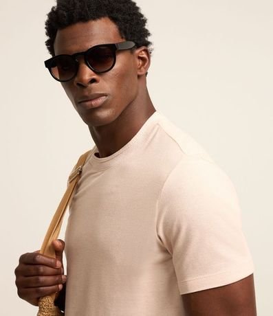 Remera Regular en Algodón con Textura 3