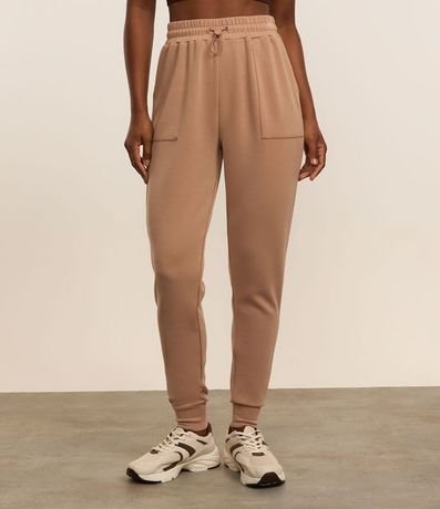 Pantalón Jogger Deportiva en Microfibra con Cintura Elástica y Regulador 2