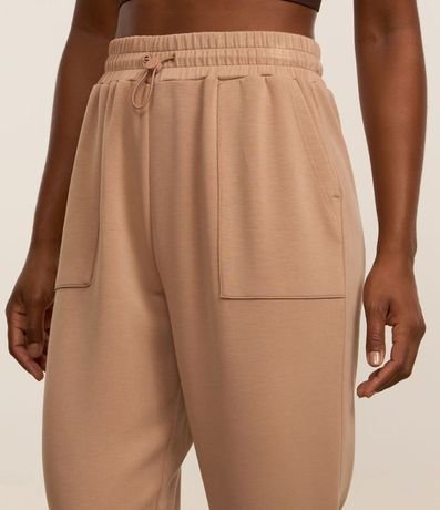 Pantalón Jogger Deportiva en Microfibra con Cintura Elástica y Regulador 4