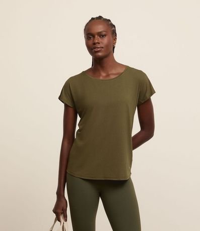 Remera en Microfibra con Escote Redondo