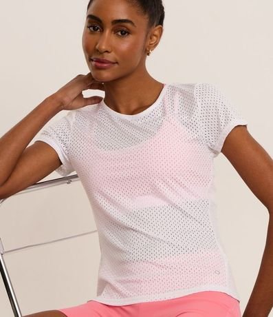 Remera en Microfibra Tela con Recortes