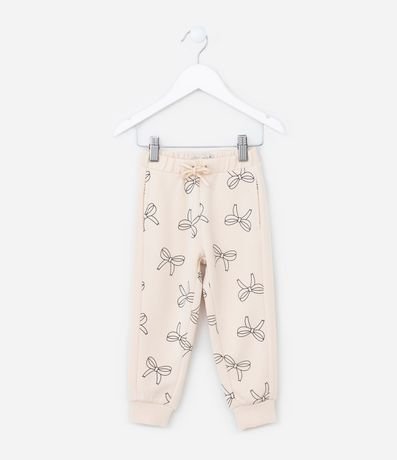 Pantalón Jogger Infantil Estampada de Lacitos - Talle 1 a 5 años