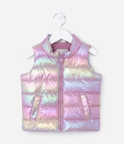 Chaleco Puffer Infantil Metálico con Bolsillos - Talle 1 a 5 años