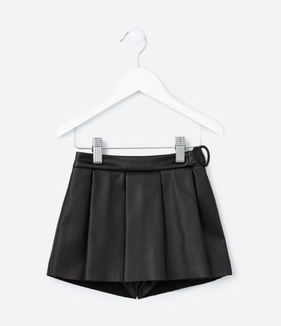 Short Pollera Infantil Plisada con Corazón Lateral - Talle 1 a 5 años 1