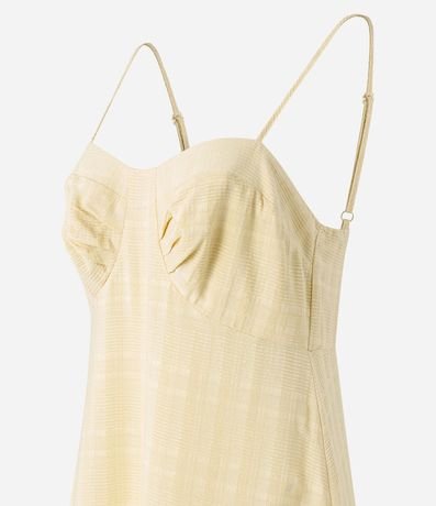Vestido Evasê Midi en Viscosa Texturizada con Bretel Fino 6