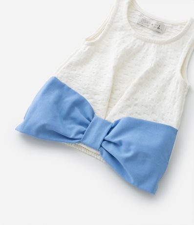 Musculosa Infantil Texturizada con Moña Grande Aplicada - Talle 1 a 5 años 4