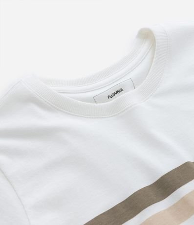 Remera Infantil con Rayas y Etiqueta - Talle 05 a 14 años 3