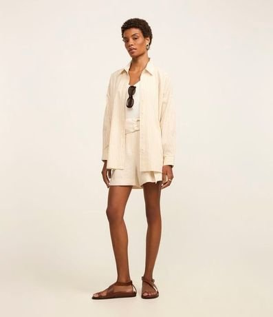 Camisa Manga Larga Rayada en Tricolina 2