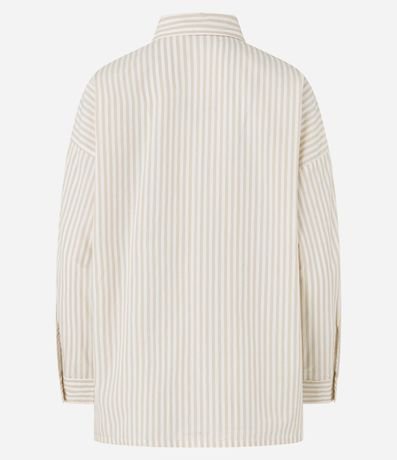 Camisa Manga Larga Rayada en Tricolina 6