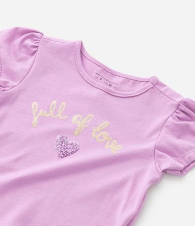 Conjunto Infantil Corto con Corazón en Lentejuela - Talle 1 a 5 años 9