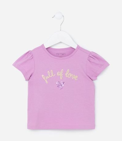 Conjunto Infantil Corto con Corazón en Lentejuela - Talle 1 a 5 años 2