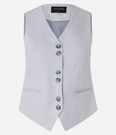 Chaleco en Sastrería con Escote V y Botones Duplos 5