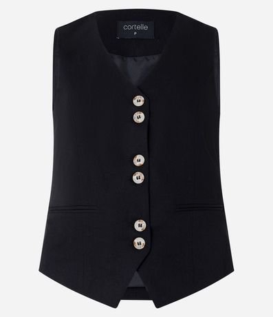 Chaleco en Sastrería con Escote V y Botones Duplos 6