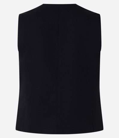 Chaleco en Sastrería con Escote V y Botones Duplos 7