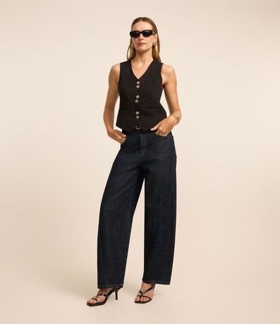 Chaleco en Sastrería con Escote V y Botones Duplos 2