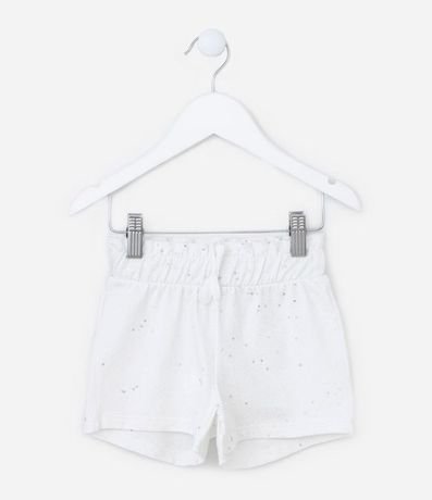 Short Clochard Infantil en Algodón con Brillo - Talle 1 a 5 años