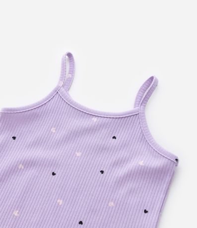 Musculosa Infantil Acanalada con Estampado Mini Corazones - Talle 1 a 5 años 4