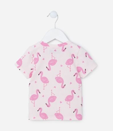 Blusa Infantil Acanalada con Estampa Flamencos - Talle 1 a 5 años 2