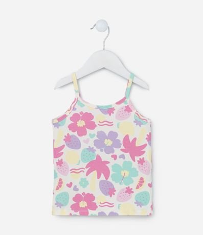 Musculosa Infantil con Estampa Floral - Talle 1 a 5 años