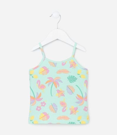 Musculosa Infantil con Estampa de Follajes - Talle 1 a 5 años 2