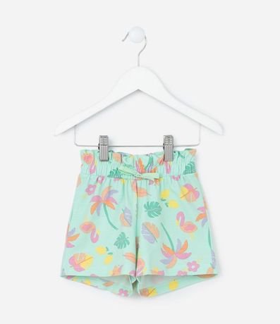 Short Clochard Infantil con Estampa Tropical - Talle 1 a 5 Años