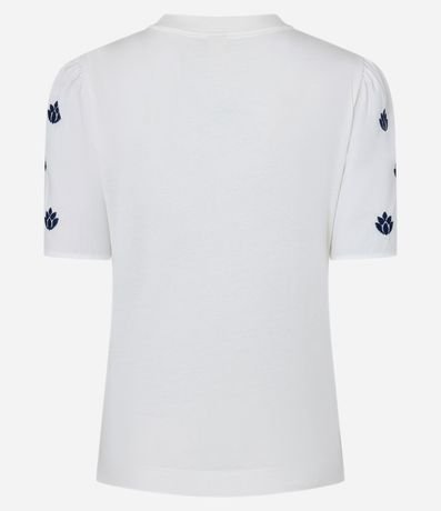 Blusa en Algodón con Bordado en la Manga Abullonada 7