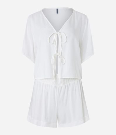 Pijama Short Doll en Viscosa con Lazo 5