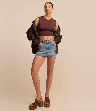 Blusa Cropped en Microfibra con Espalda Abierta 2