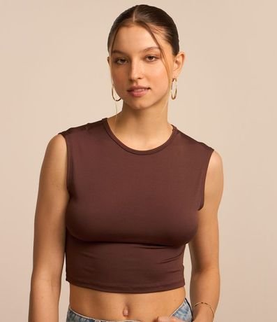 Blusa Cropped en Microfibra con Espalda Abierta 3