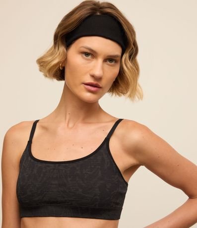 Top Deportivo Seamless con copa y Jacquard Animal Print leopardo 3