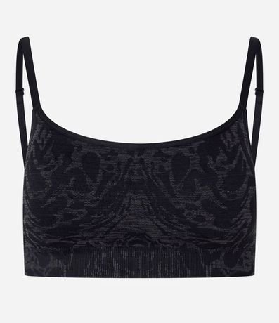 Top Deportivo Seamless con copa y Jacquard Animal Print leopardo 5