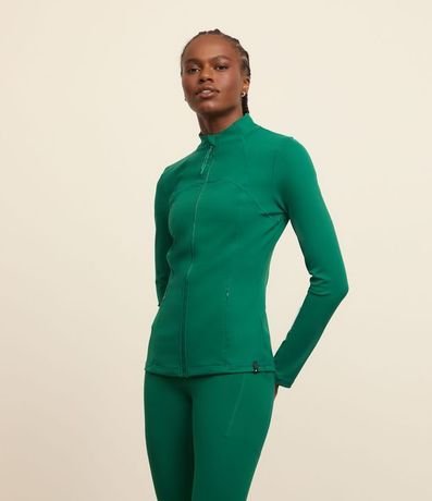 Campera Deportiva en Microfibra con Recortes y Bolsillos 2