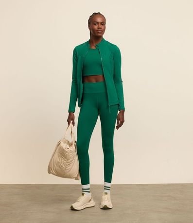 Campera Deportiva en Microfibra con Recortes y Bolsillos 4